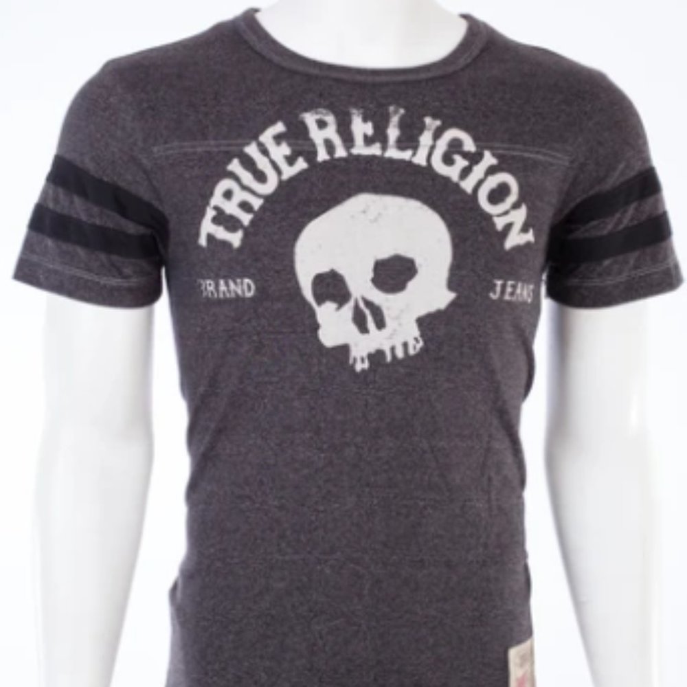 TRUE RELIGION Mens Short Sleeve TRUE SKULL Crewneck T-Shirt